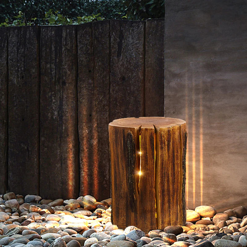 Great Wood Cylinder Floor Lamp