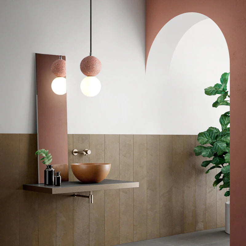 Stone Texture Pendant Lights for a Rustic Home