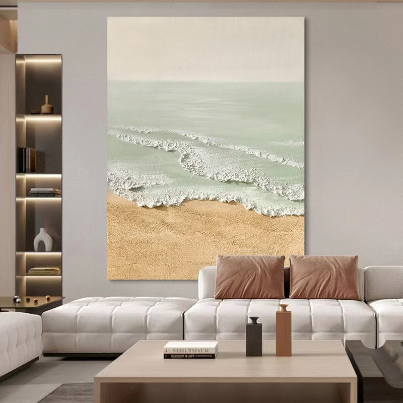 Beach & Ocean Large 3D Oil Painting Canvas Wall Art Living Room