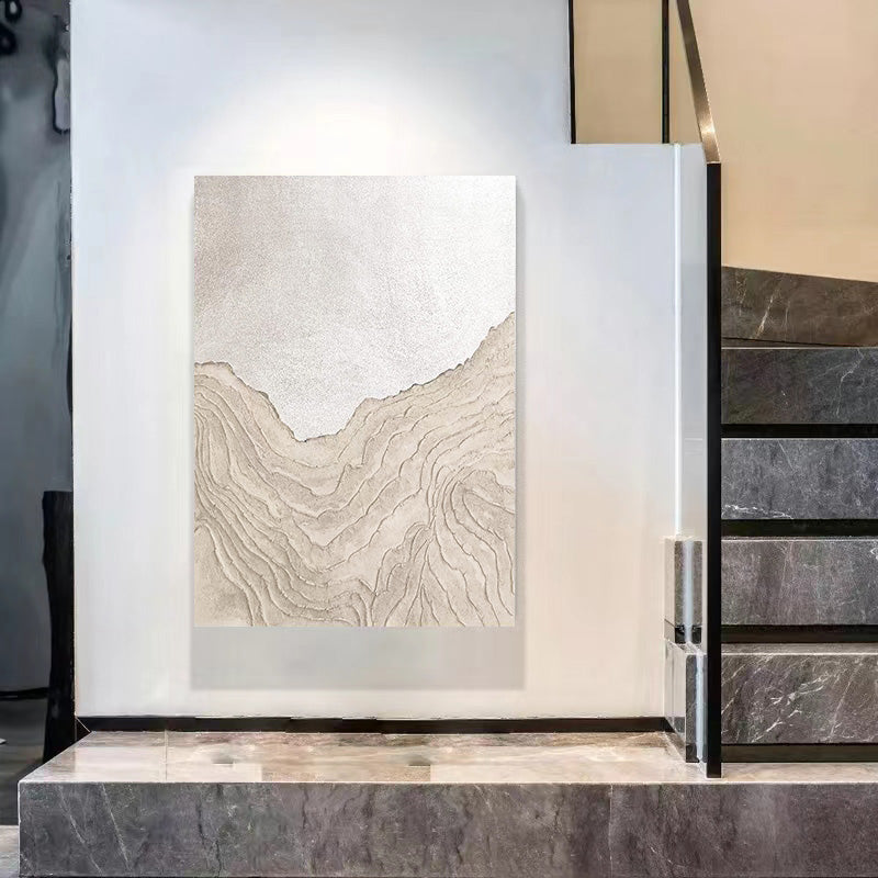 Abstract Large 3D Wood Oil Painting Canvas Wall Art Living Room