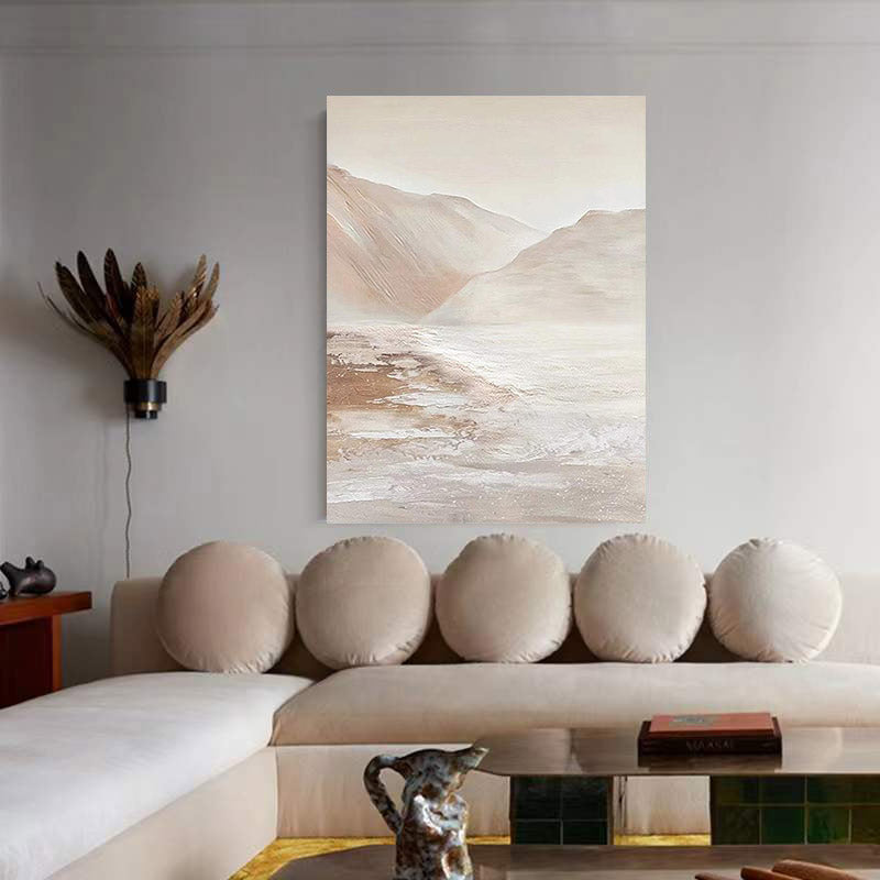 Landscape Pink Oil Painting Canvas Wall Art Living Room
