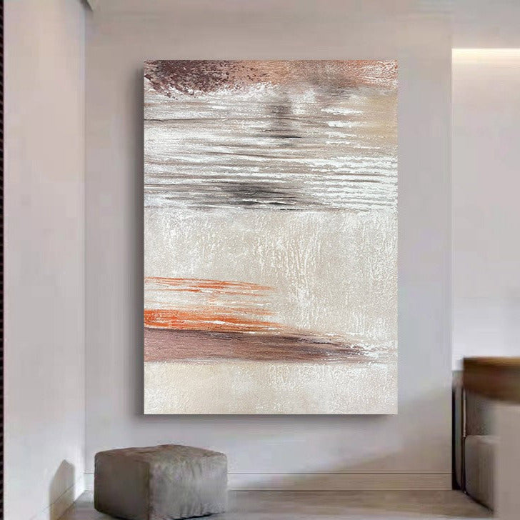 WABI-SABI Brown Orange Oil Painting Canvas Wall Art Living Room Bedroom