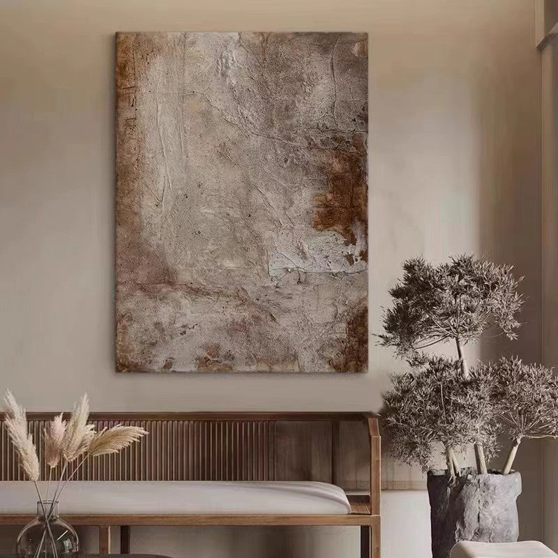 WABI-SABI Brown Oil Painting Canvas Wall Art Living Room Bedroom