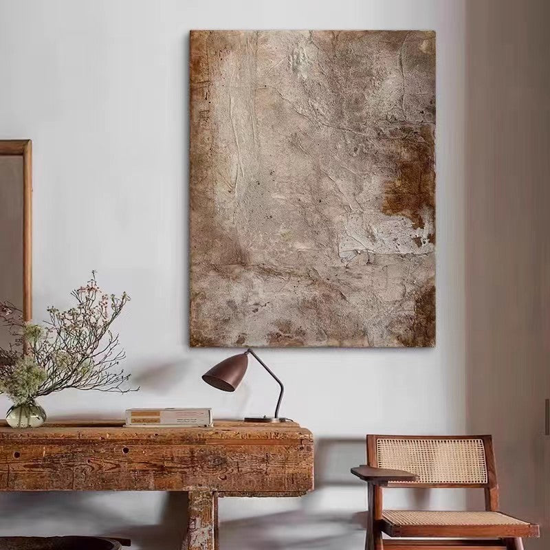 WABI-SABI Brown Oil Painting Canvas Wall Art Living Room Bedroom