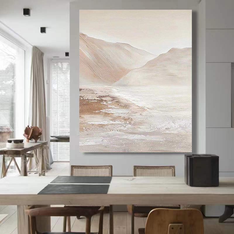 Landscape Pink Oil Painting Canvas Wall Art Living Room