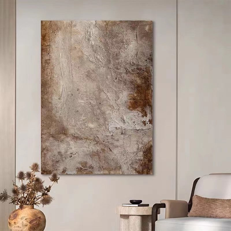WABI-SABI Brown Oil Painting Canvas Wall Art Living Room Bedroom