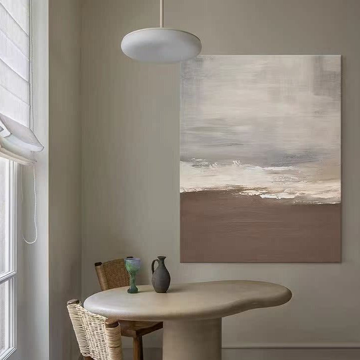 Beach & Ocean Brown Oil Painting Canvas Wall Art Entrance Living Room