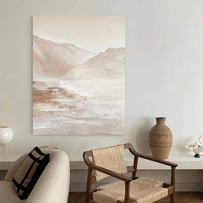 Landscape Pink Oil Painting Canvas Wall Art Living Room