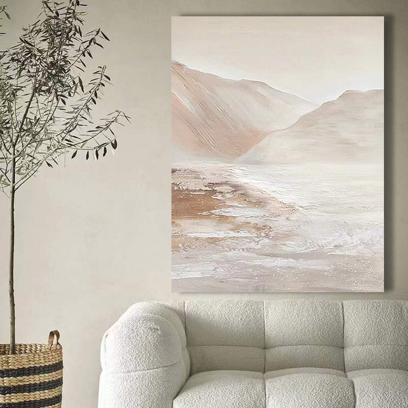 Landscape Pink Oil Painting Canvas Wall Art Living Room