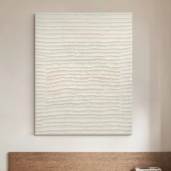 WABI-SABI Cream Oil Painting Canvas Wall Art Living Room