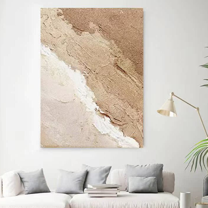 Beach & Ocean Brown Oil Painting Canvas Wall Art Living Room