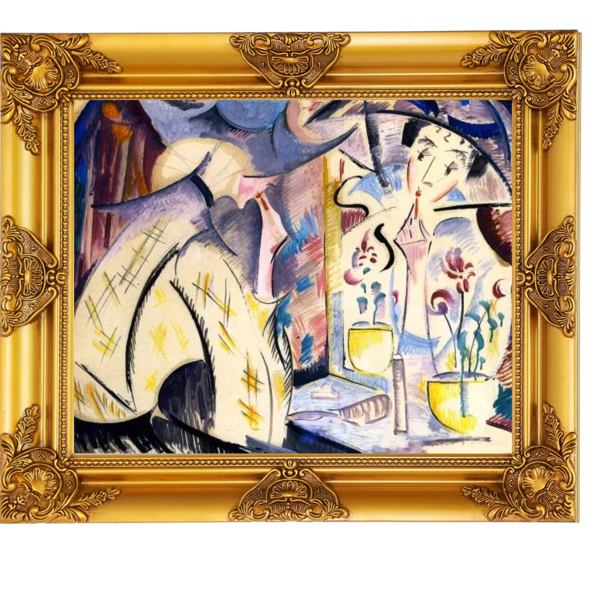 Woman at Her Dressing Table- Vintage Wall Art Prints Decor For Living Room