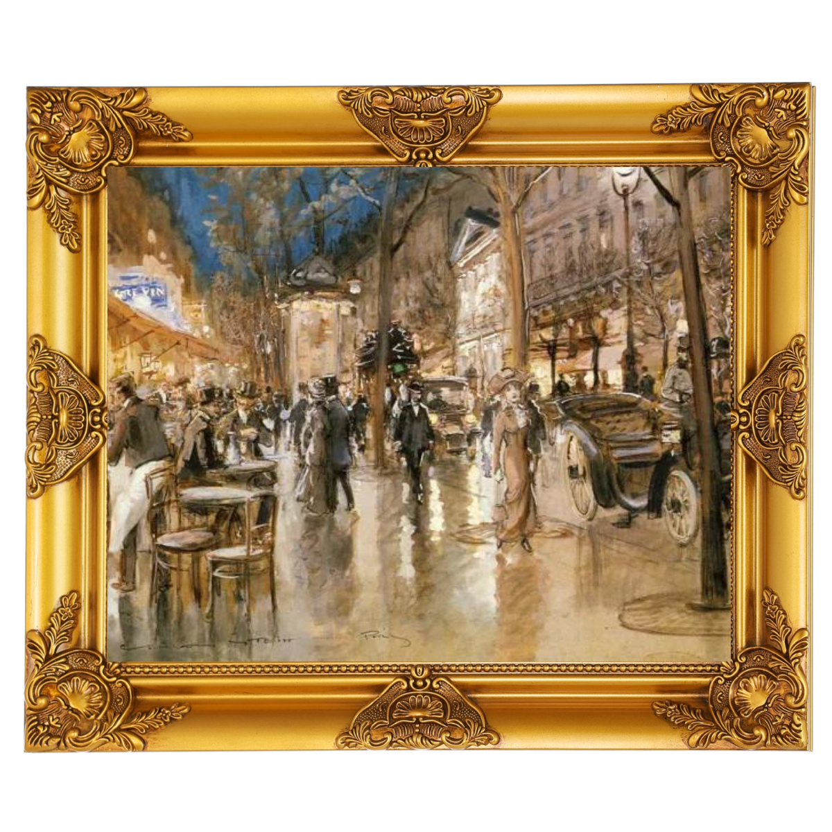 Evening on a Parisian Boulevard - Vintage Wall Art Prints Decor For Bedroom