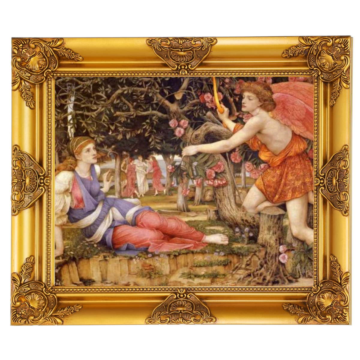 Love And The Maiden - Vintage Wall Art Prints Decor For Living Room
