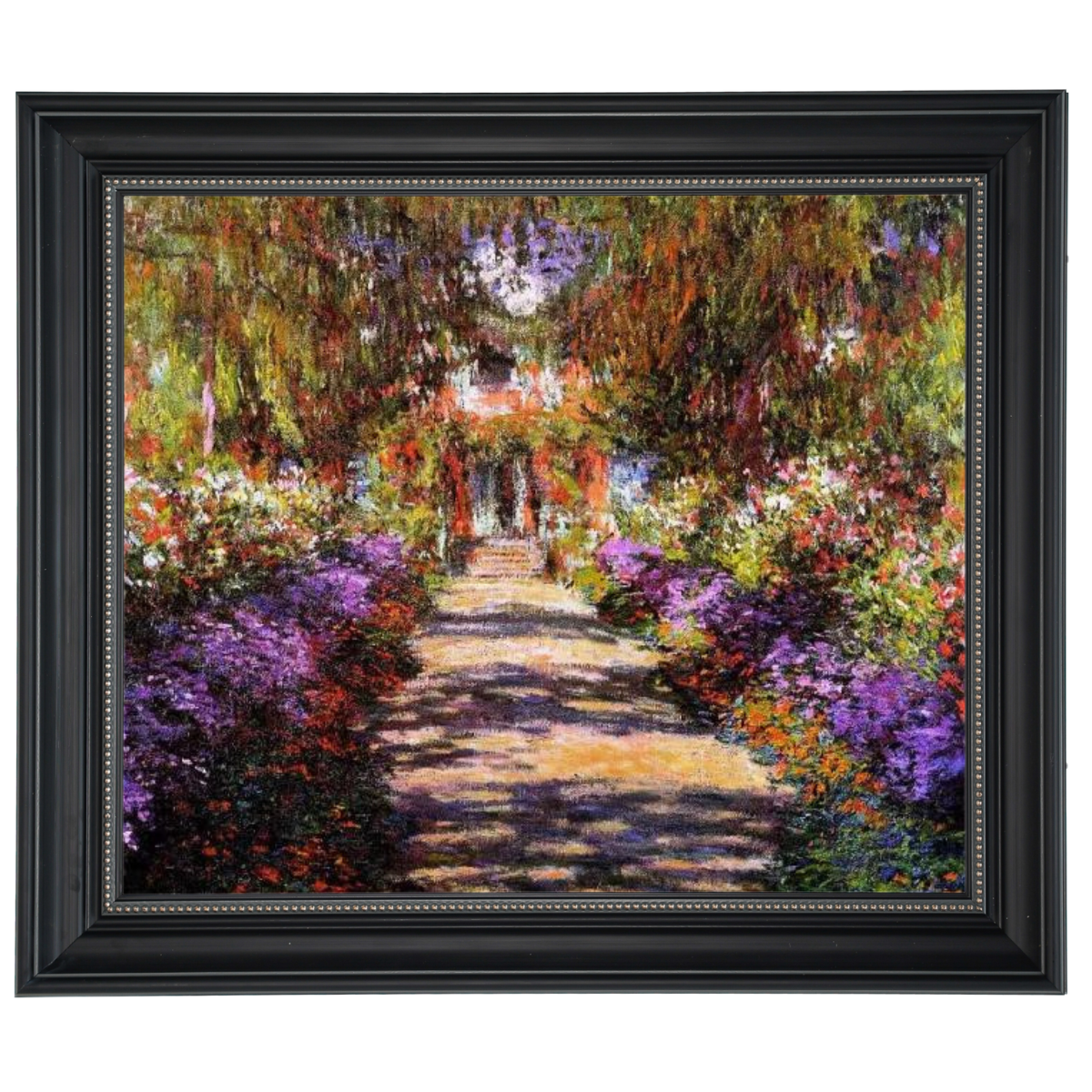 Pathway in Monet's Garden at Giverny- Vintage Wall Art Prints Decor For Living Room