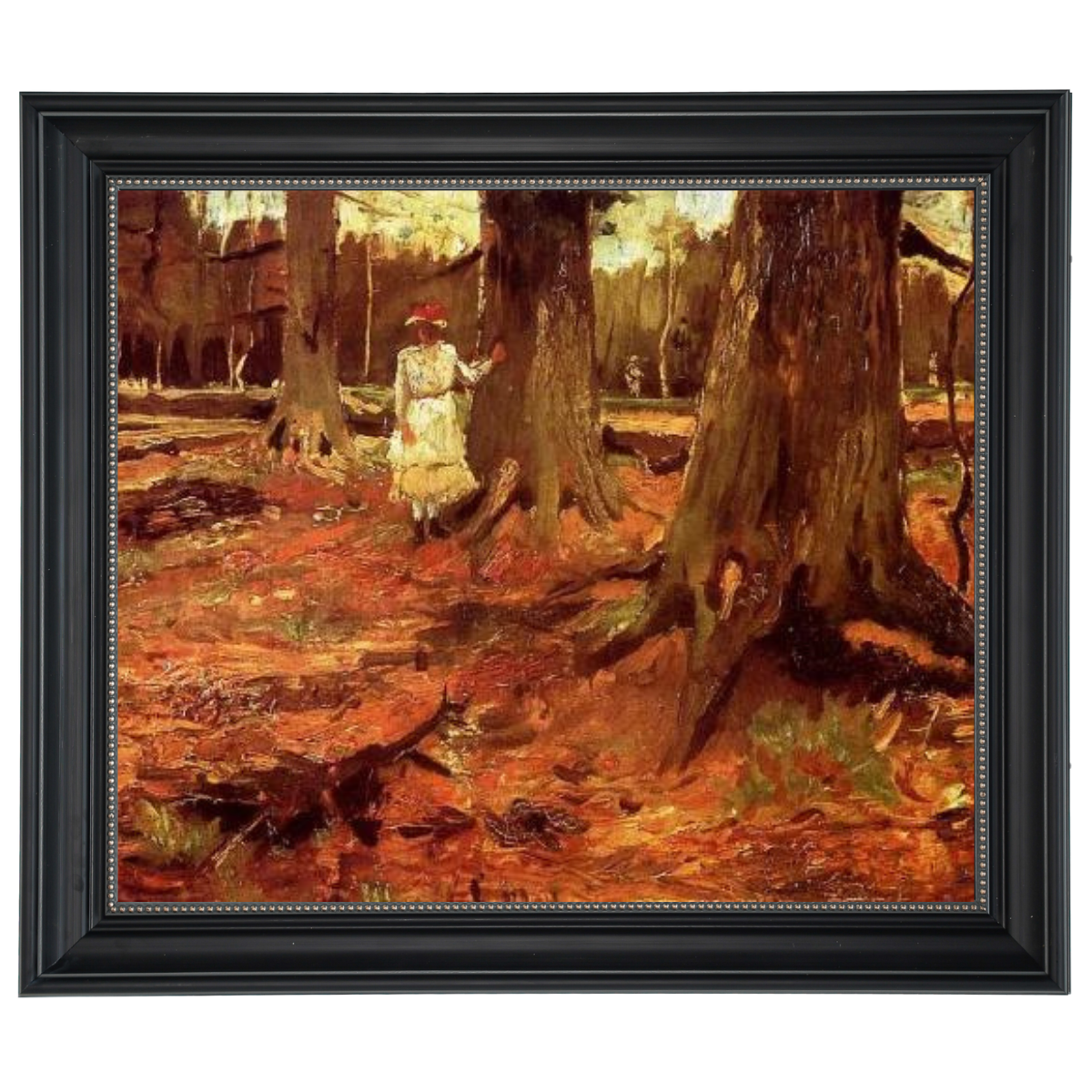 A Girl in White in the Woods