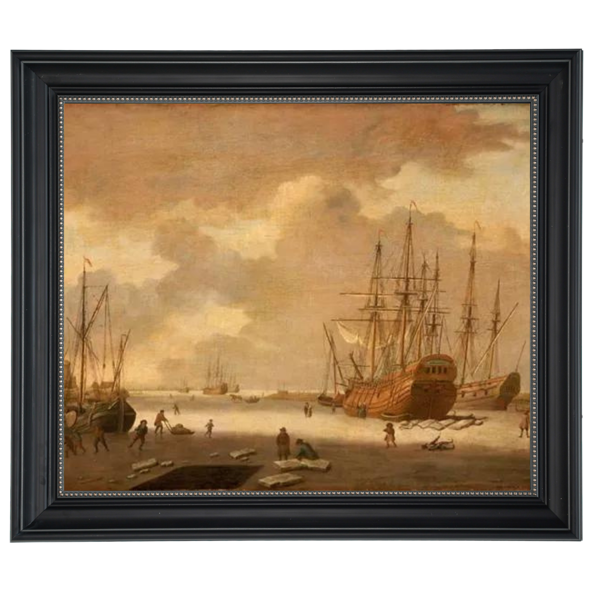 A Dutch Whaler and Other Vessels in the Ice