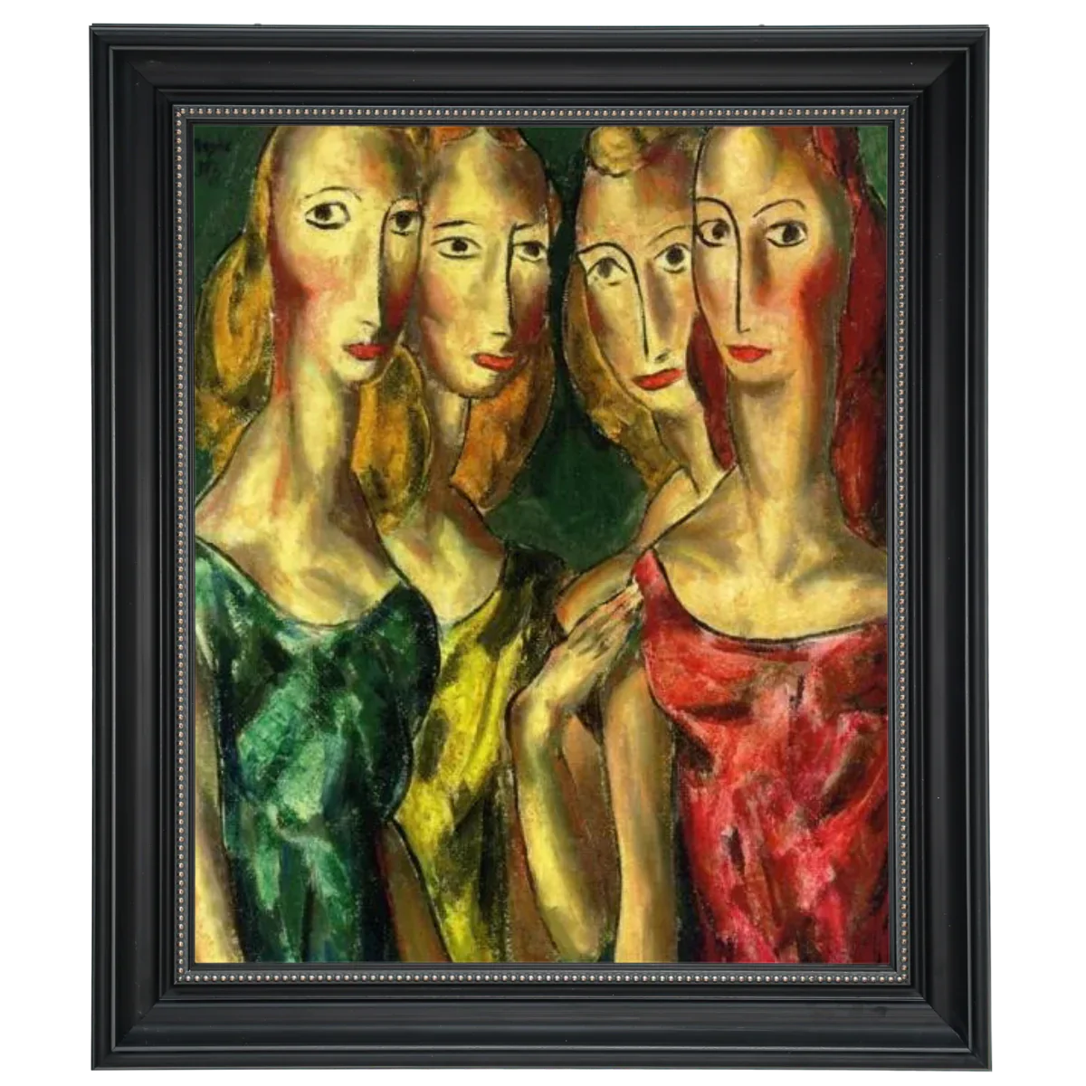 Four Sisters- Vintage Wall Art Prints Decor For Living Room