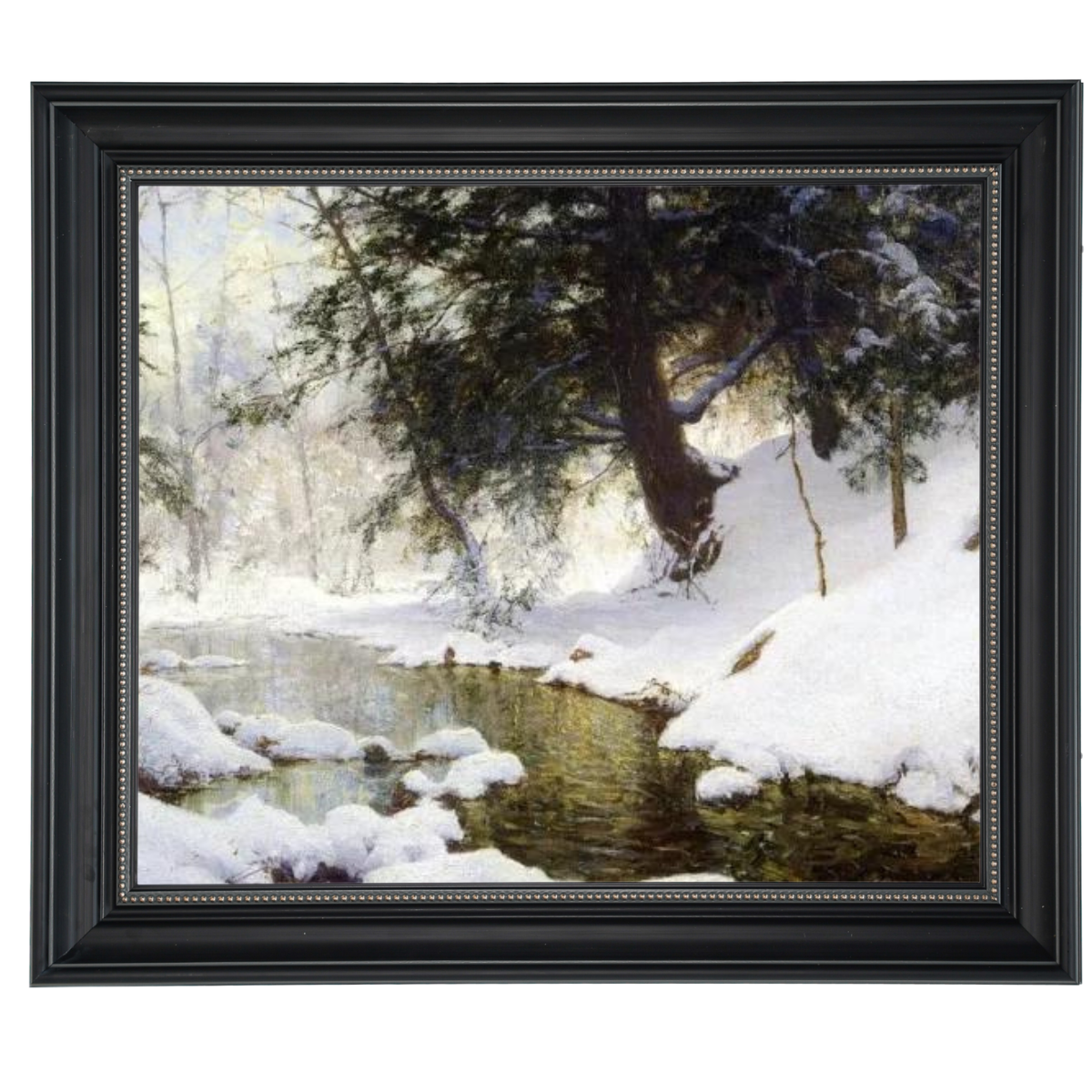 November Snow - Vintage Winter Wall Art Prints Decor For Living Room