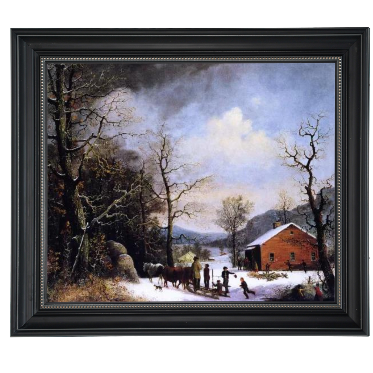 Winter Scene - Vintage Winter Wall Art Prints Decor For Living Room