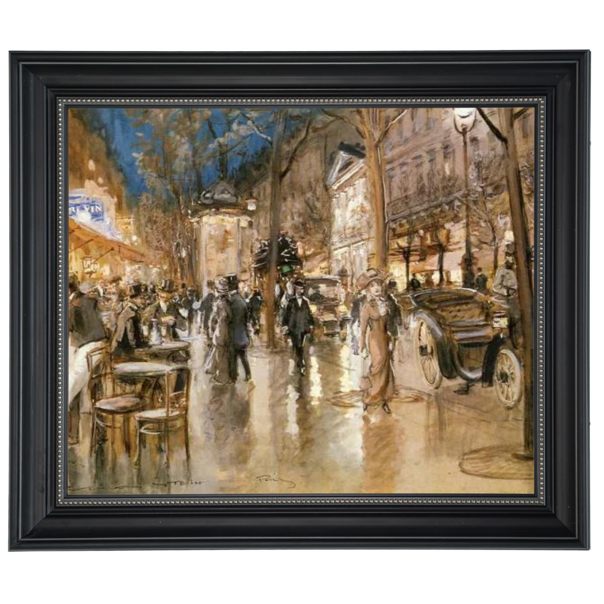 Evening on a Parisian Boulevard - Vintage Wall Art Prints Decor For Bedroom