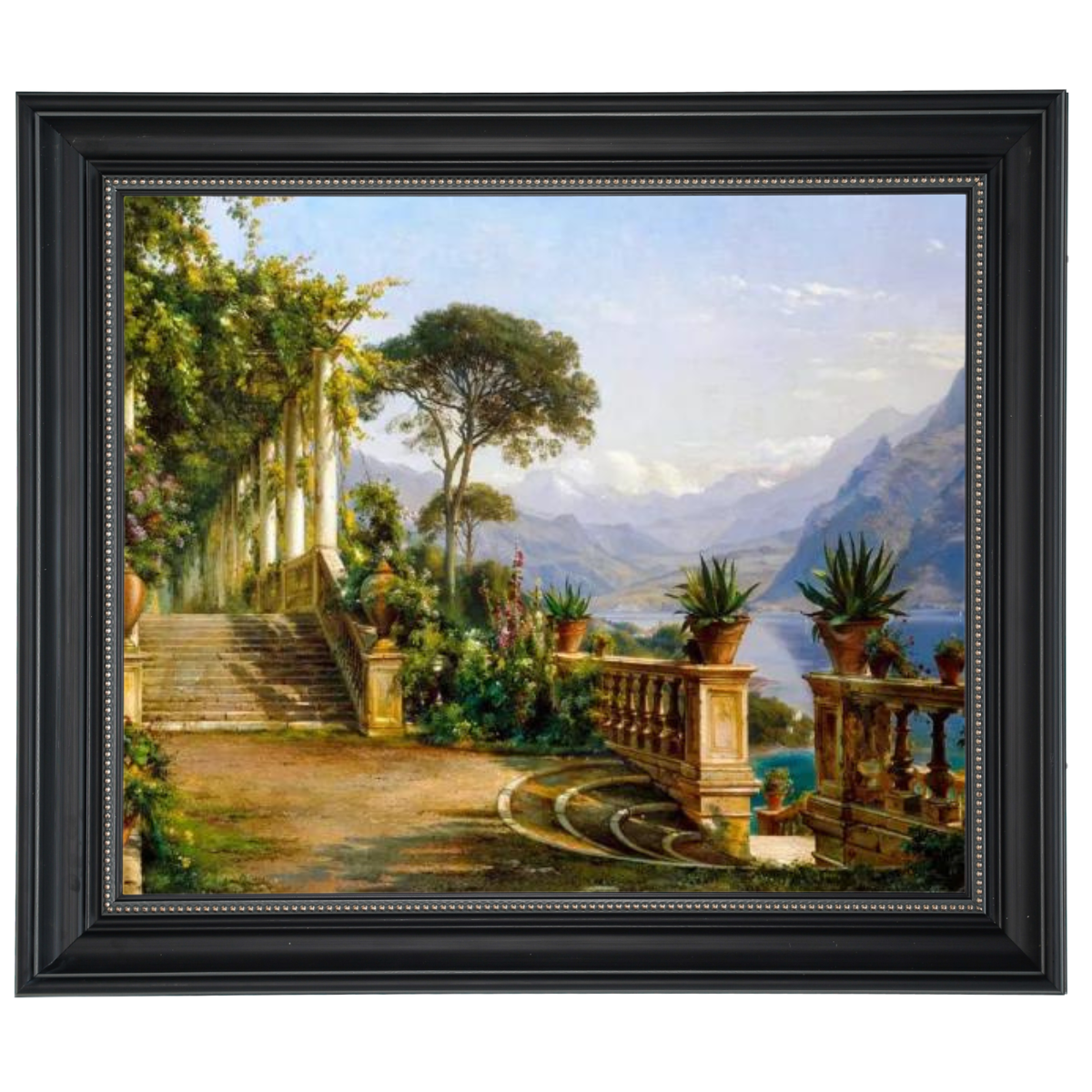 Lodge On Lake Como - Vintage Wall Art Prints Decor For Living Room