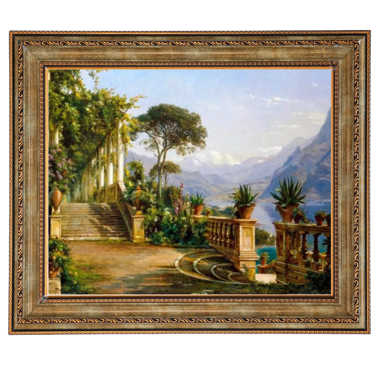 Lodge On Lake Como - Vintage Wall Art Prints Decor For Living Room
