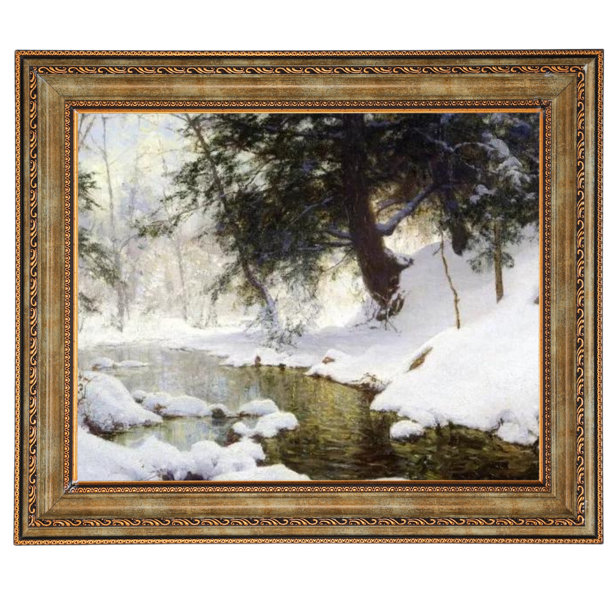 November Snow - Vintage Winter Wall Art Prints Decor For Living Room