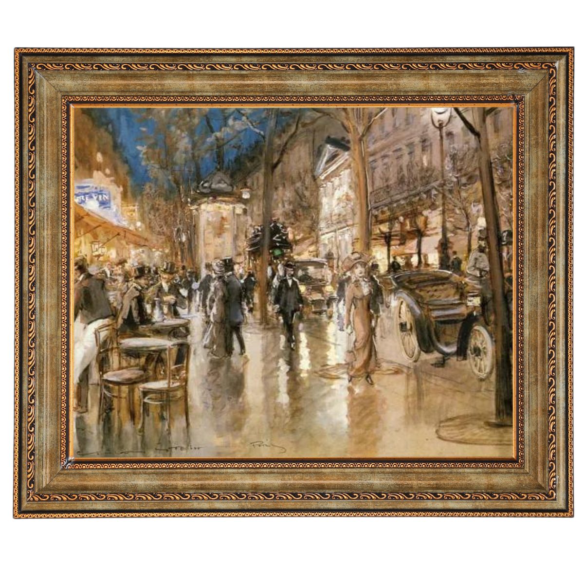 Evening on a Parisian Boulevard - Vintage Wall Art Prints Decor For Bedroom