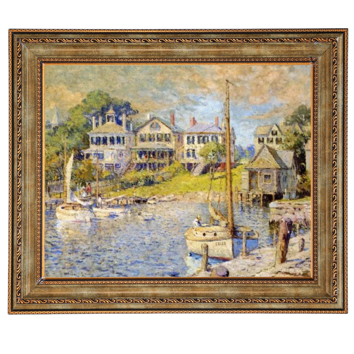 At Edgartown, Martha's Vinyard - Vintage Wall Art Prints Decor For Living Room