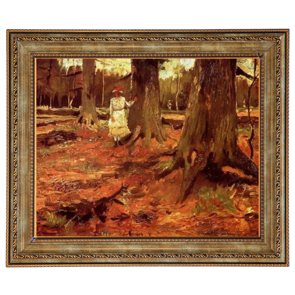 A Girl in White in the Woods