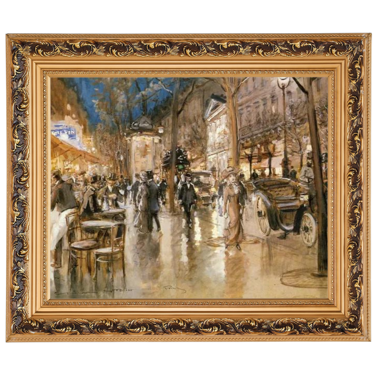 Evening on a Parisian Boulevard - Vintage Wall Art Prints Decor For Bedroom