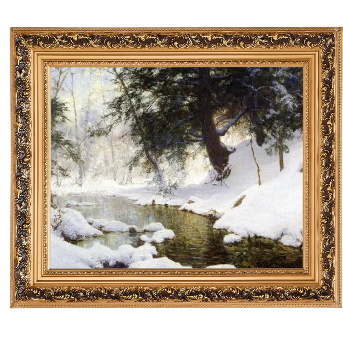 November Snow - Vintage Winter Wall Art Prints Decor For Living Room