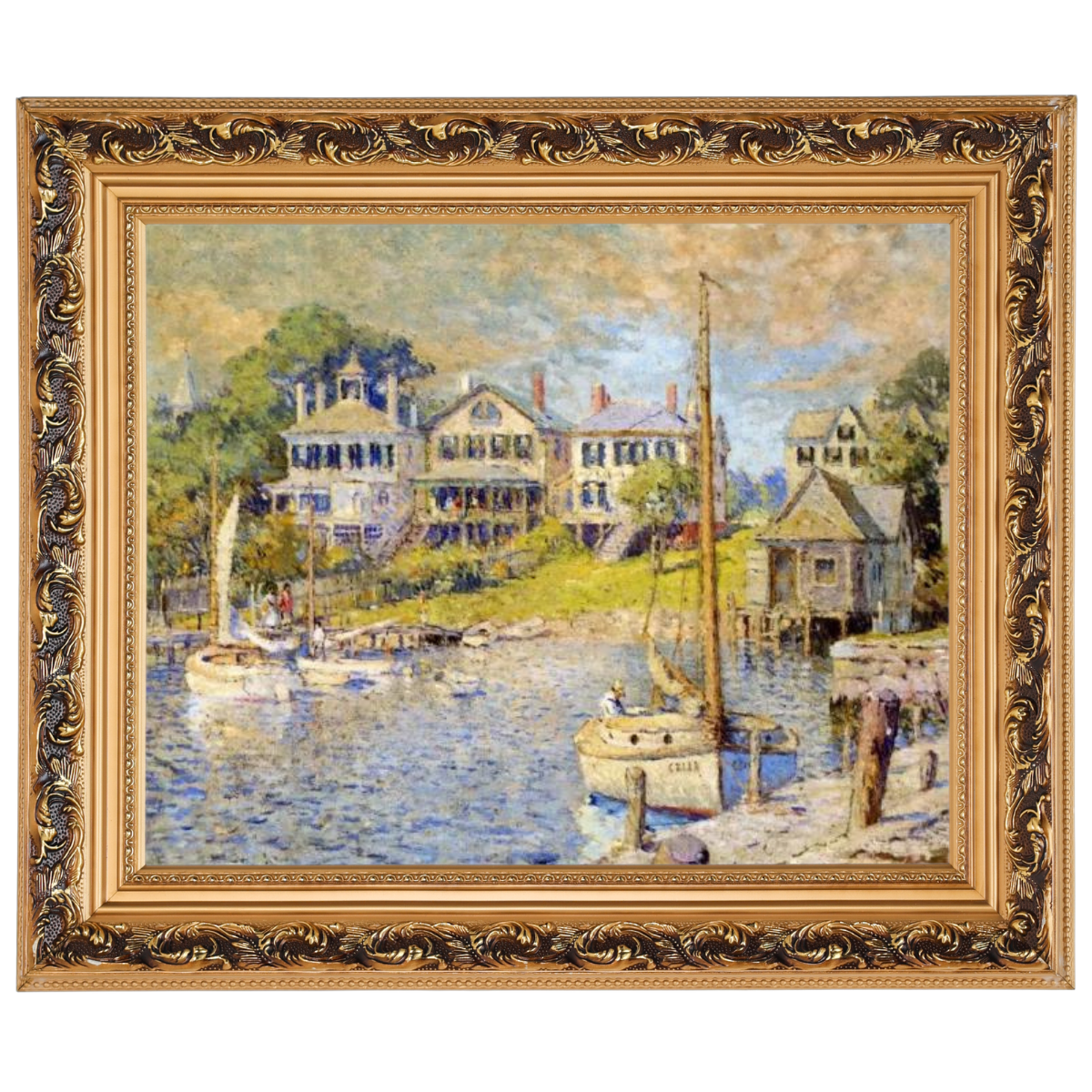 At Edgartown, Martha's Vinyard - Vintage Wall Art Prints Decor For Living Room