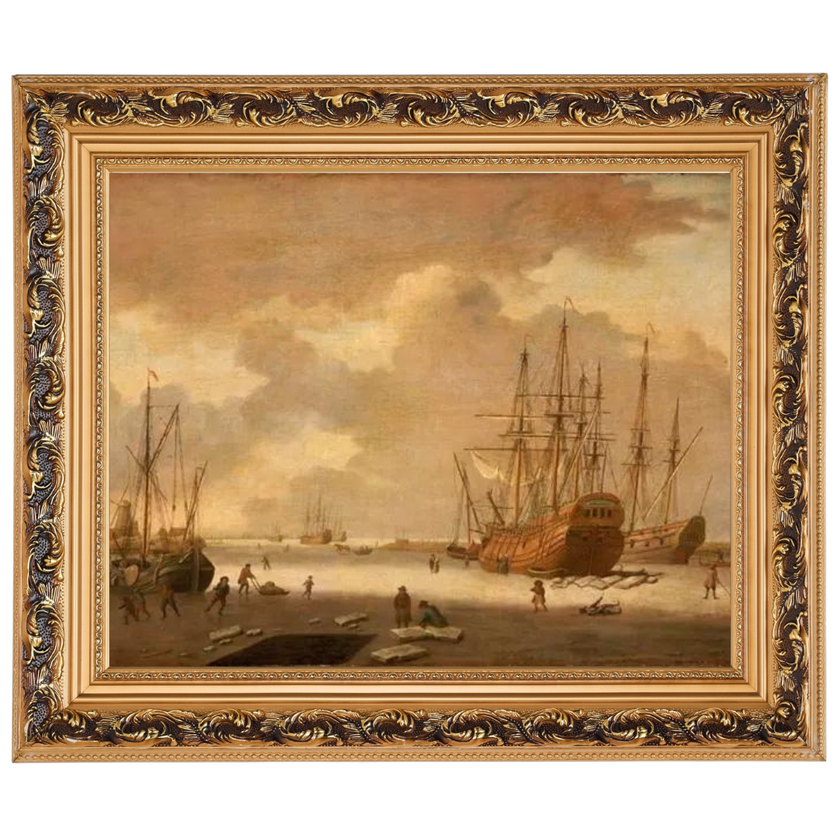 A Dutch Whaler and Other Vessels in the Ice