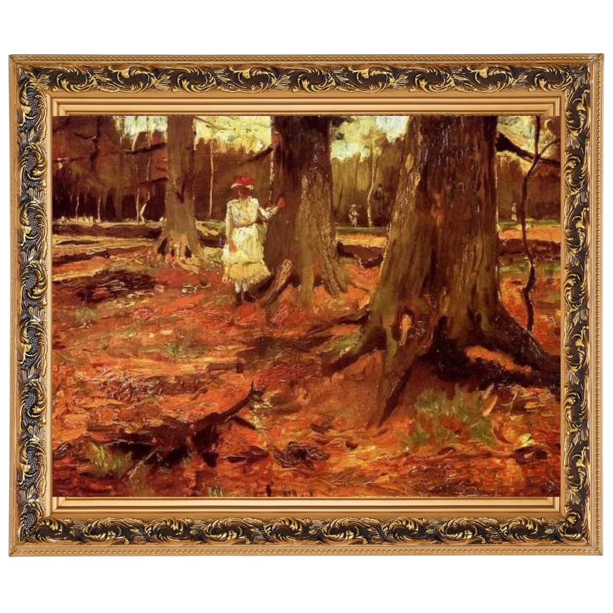 A Girl in White in the Woods