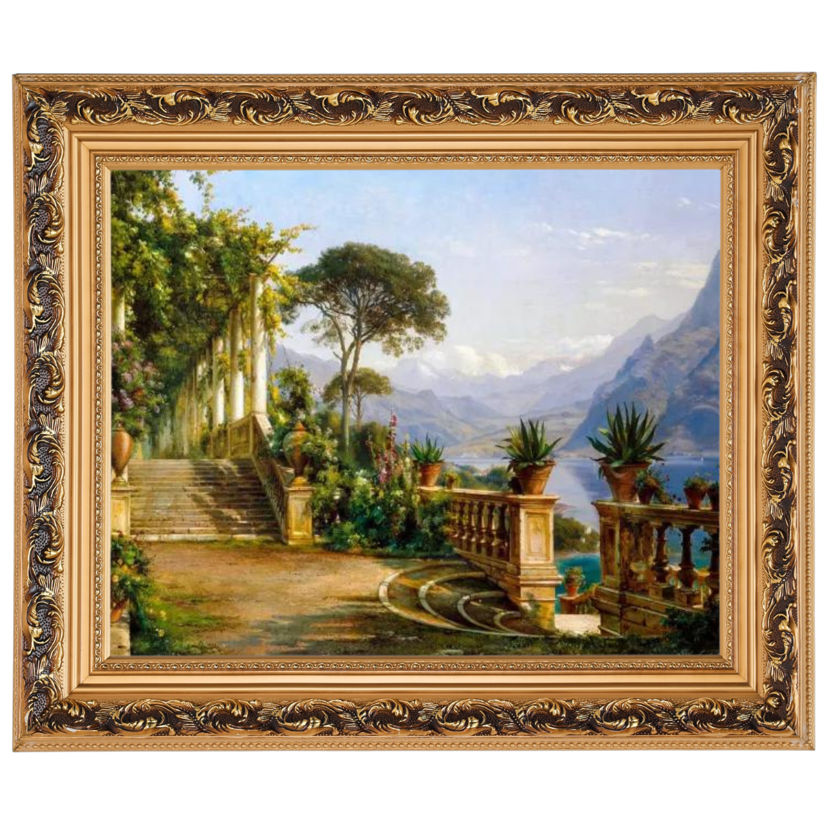 Lodge On Lake Como - Vintage Wall Art Prints Decor For Living Room