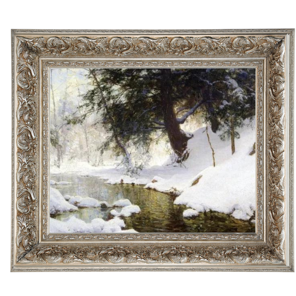 November Snow - Vintage Winter Wall Art Prints Decor For Living Room