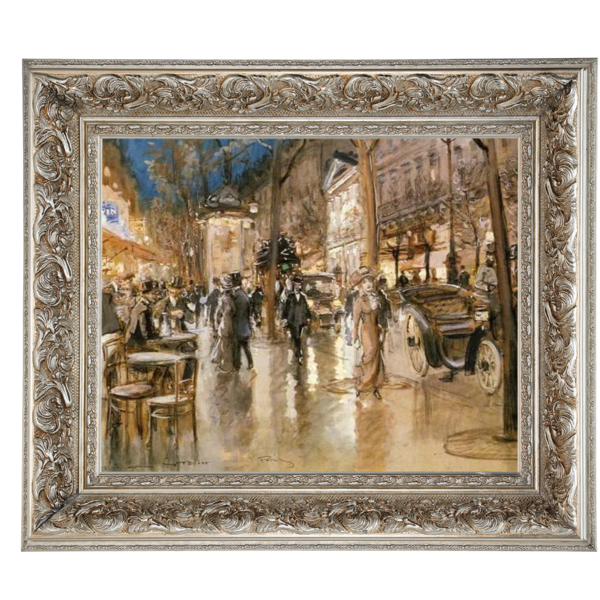 Evening on a Parisian Boulevard - Vintage Wall Art Prints Decor For Bedroom