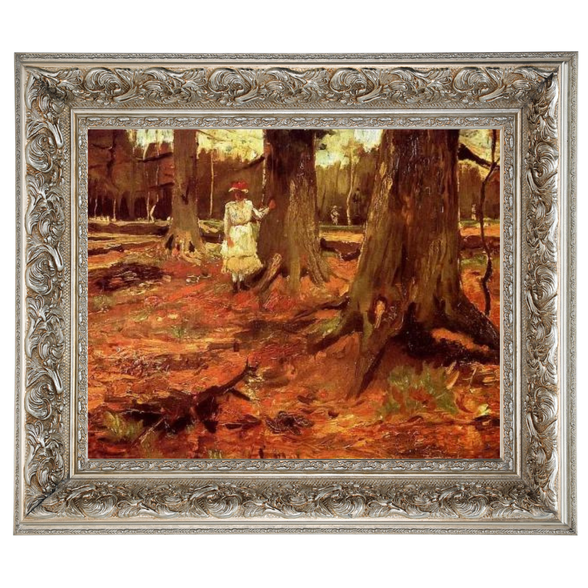 A Girl in White in the Woods