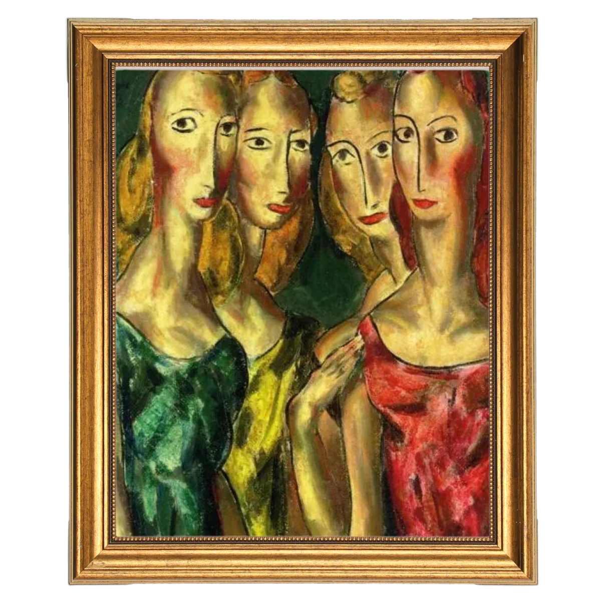 Four Sisters- Vintage Wall Art Prints Decor For Living Room