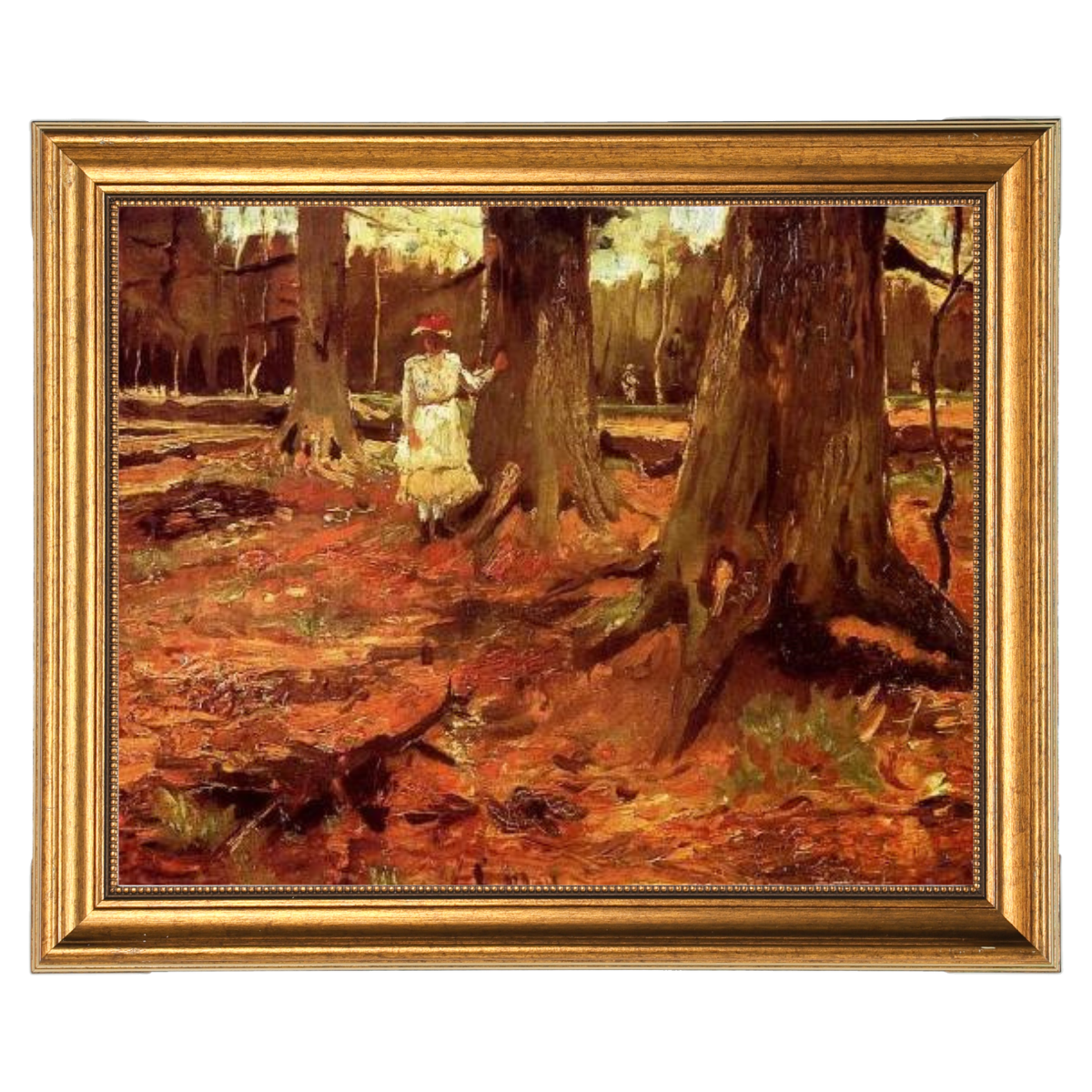 A Girl in White in the Woods