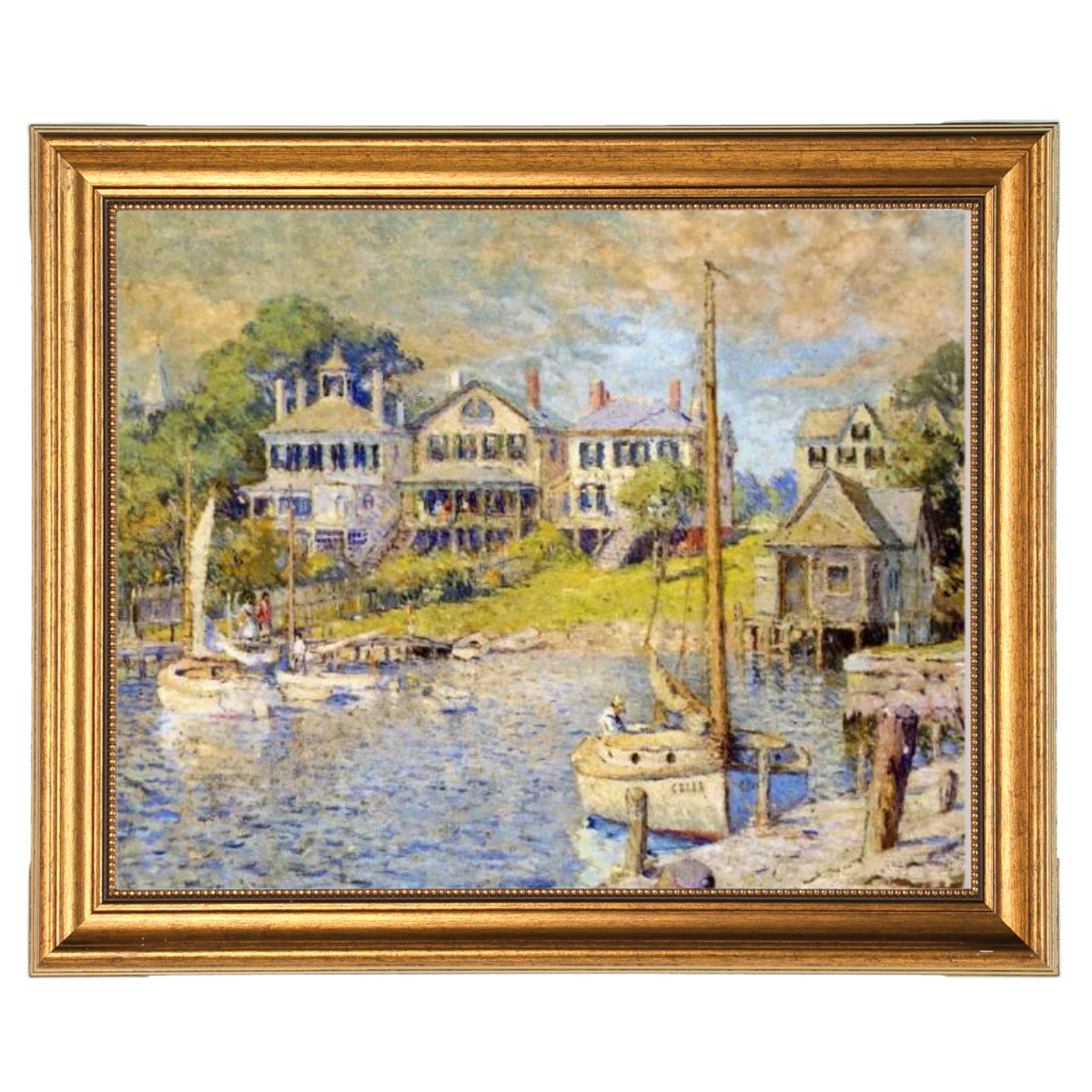 At Edgartown, Martha's Vinyard - Vintage Wall Art Prints Decor For Living Room