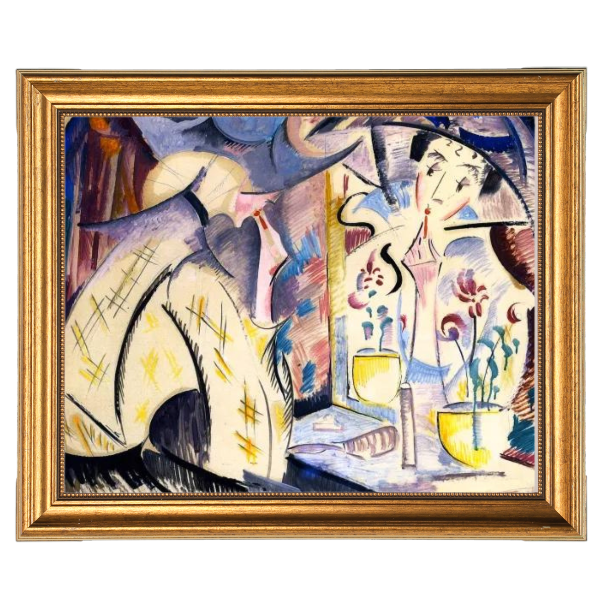 Woman at Her Dressing Table- Vintage Wall Art Prints Decor For Living Room