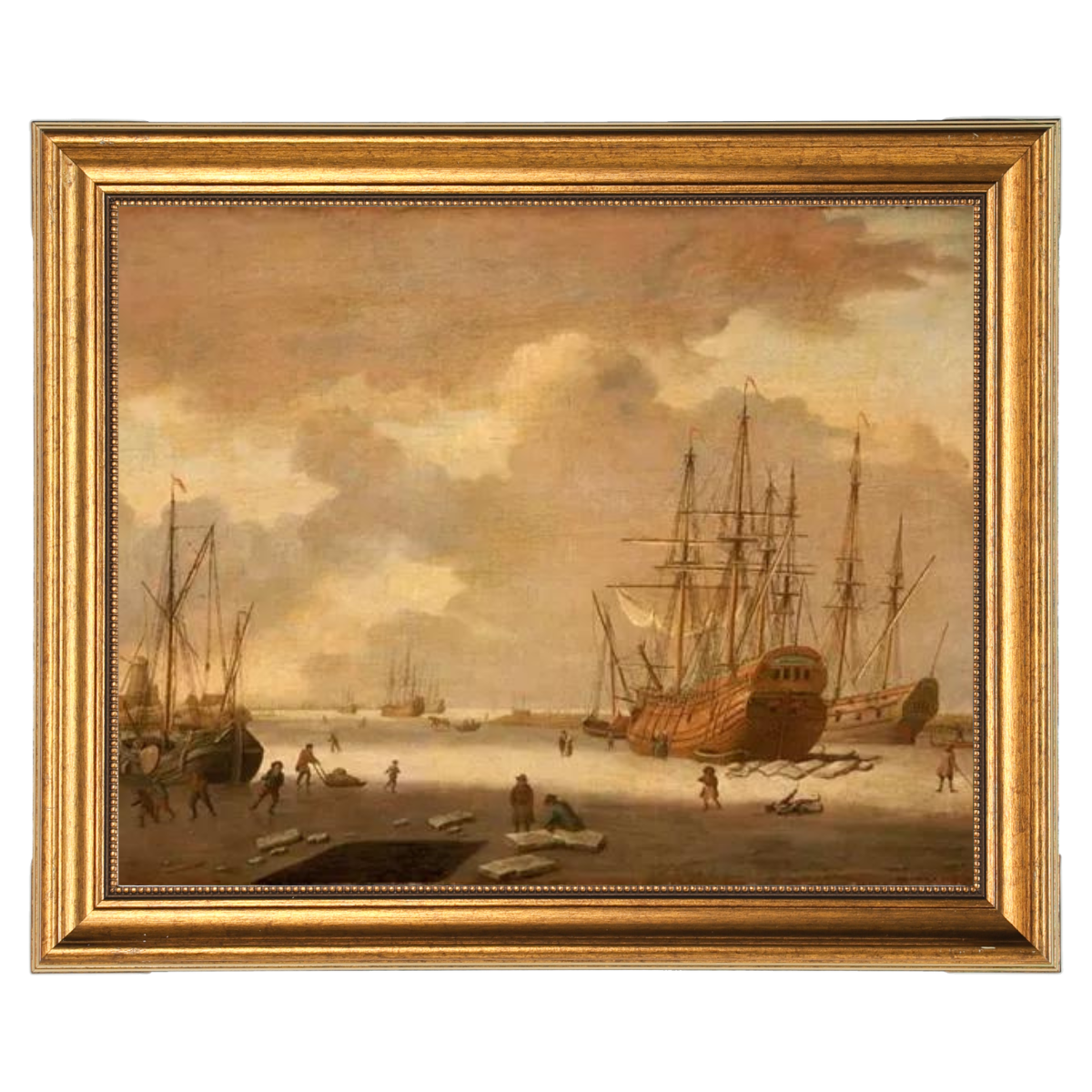 A Dutch Whaler and Other Vessels in the Ice
