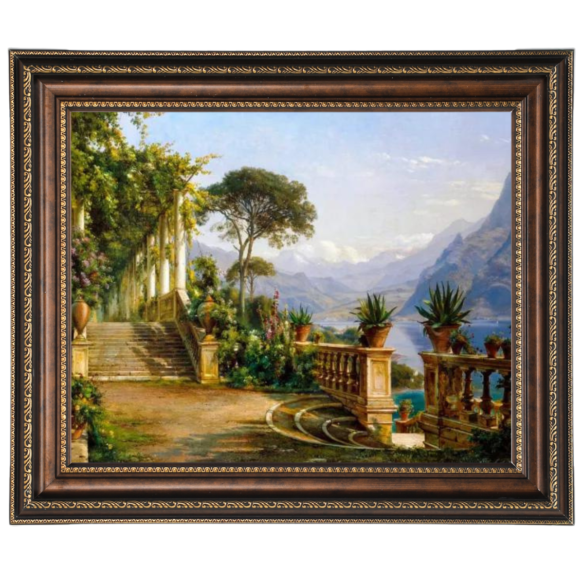 Lodge On Lake Como - Vintage Wall Art Prints Decor For Living Room