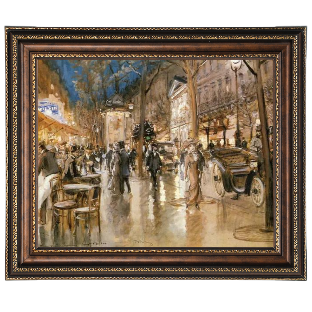 Evening on a Parisian Boulevard - Vintage Wall Art Prints Decor For Bedroom