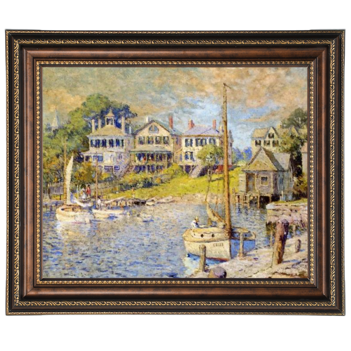 At Edgartown, Martha's Vinyard - Vintage Wall Art Prints Decor For Living Room