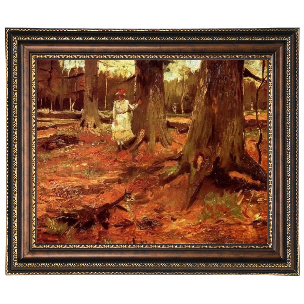 A Girl in White in the Woods