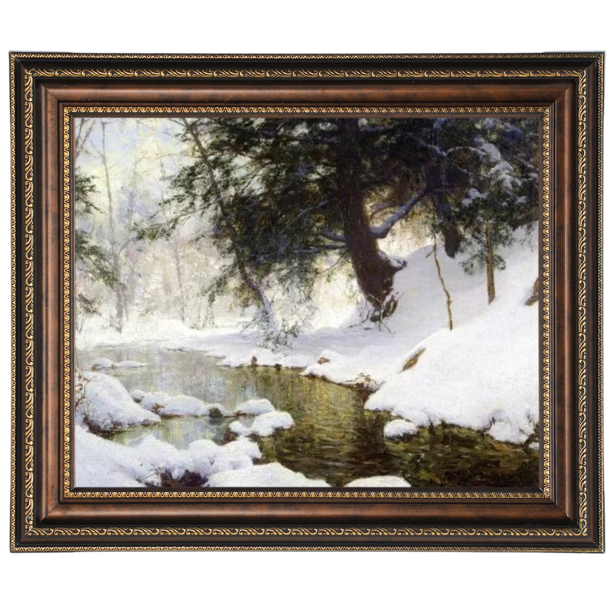 November Snow - Vintage Winter Wall Art Prints Decor For Living Room